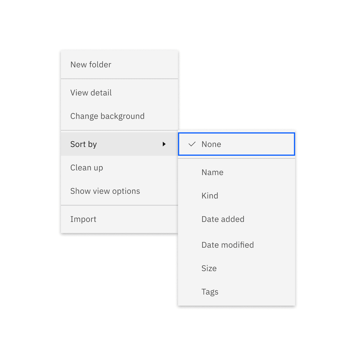 Overview image of menu