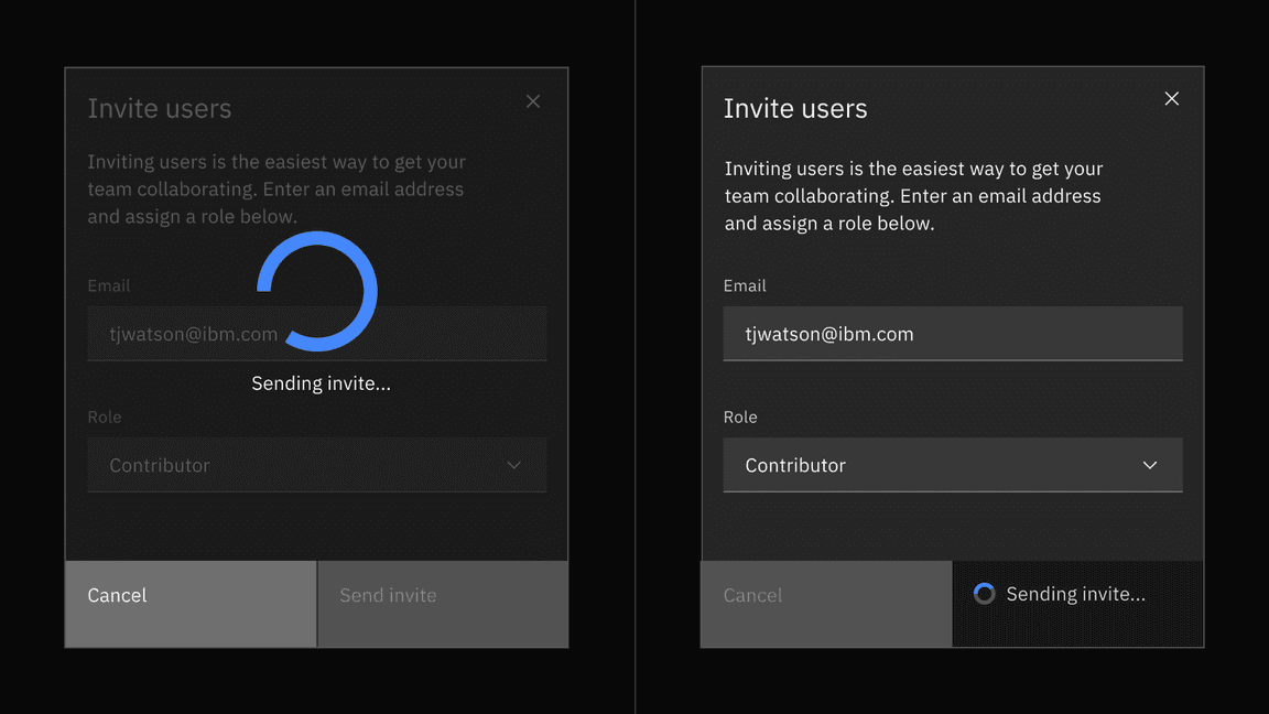 Modal loading options