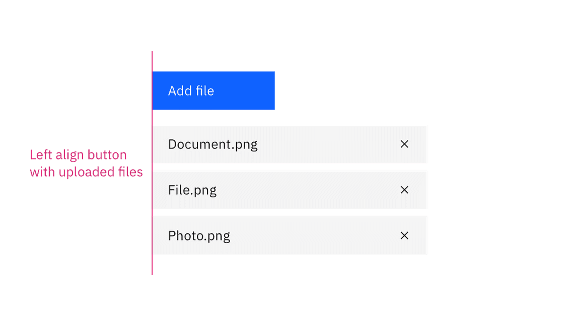 File uploader left alignment