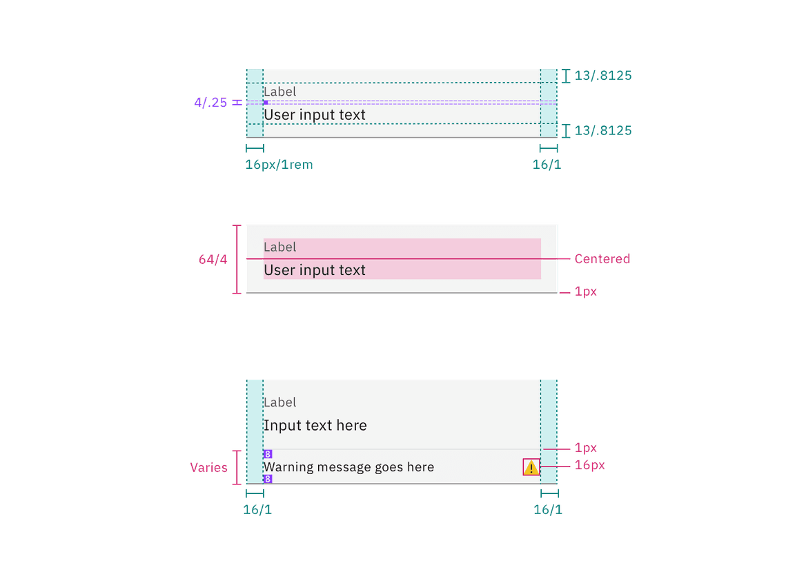 Structure and spacing measurements for fluid text input