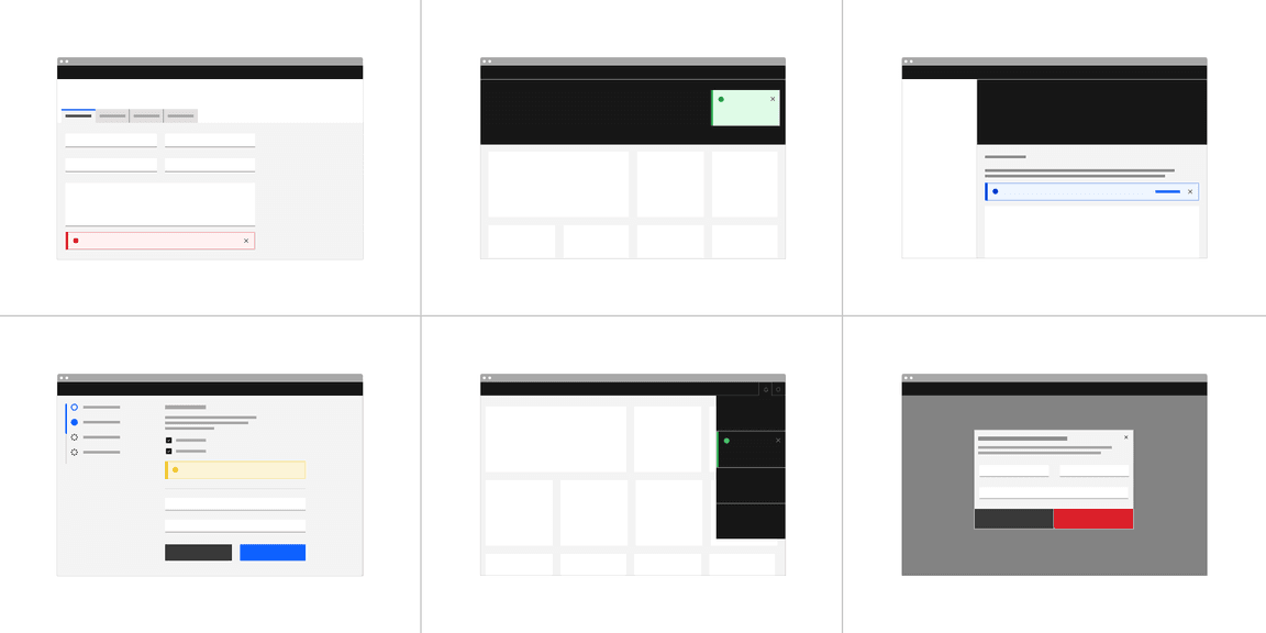 Examples of basic notification types